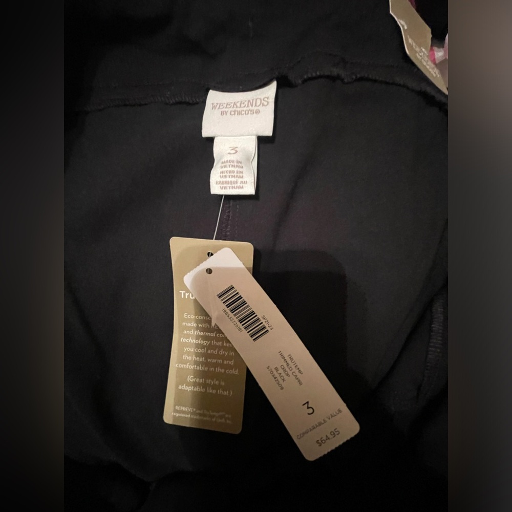 Chico’s TruTemp Trimmed Capri Pants - Women’s XL or Size 16 (Chico’s size 3) - Picture 10 of 10